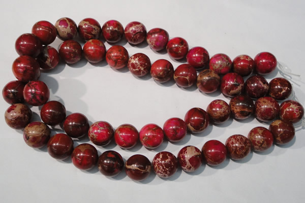 CDT763 15.5 inches 16mm round dyed aqua terra jasper beads