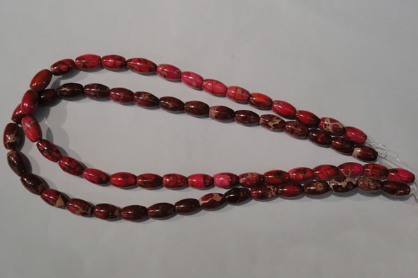 CDT777 15.5 inches 8*13mm rice dyed aqua terra jasper beads