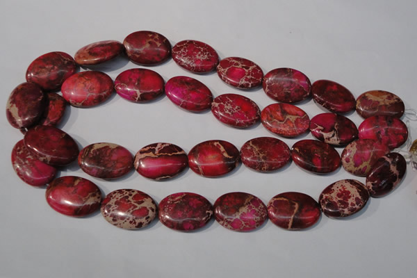 CDT783 15.5 inches 18*25mm oval dyed aqua terra jasper beads