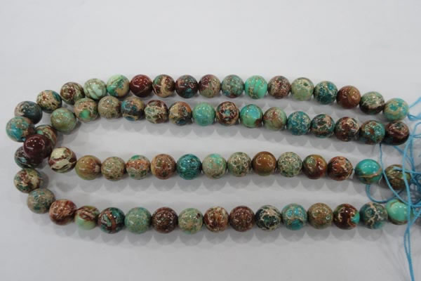 CDT805 15.5 inches 12mm round dyed aqua terra jasper beads wholesale