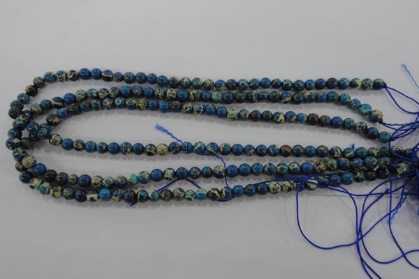 CDT811 15.5 inches 6mm round dyed aqua terra jasper beads wholesale
