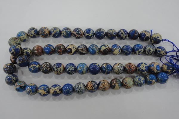 CDT816 15.5 inches 14mm round dyed aqua terra jasper beads wholesale