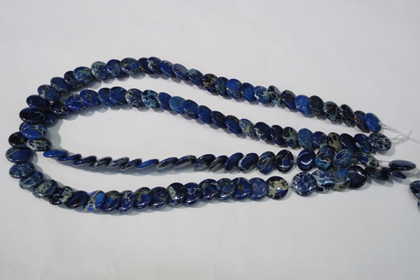 CDT911 15.5 inches 12mm flat round dyed aqua terra jasper beads