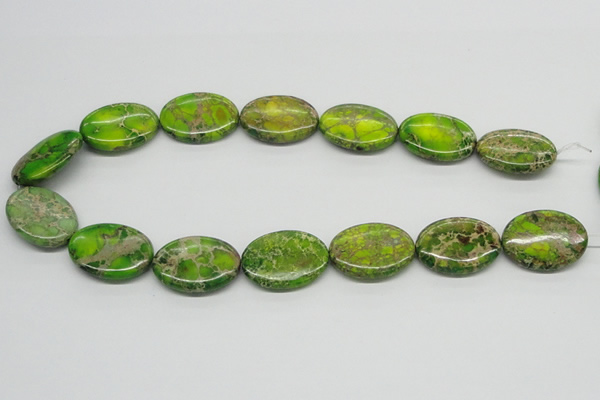 CDT94 15.5 inches 22*30mm oval dyed aqua terra jasper beads