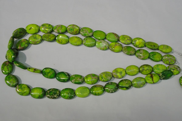 CDT940 15.5 inches 12*16mm oval dyed aqua terra jasper beads