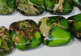 CDT947 15.5 inches 20*20mm square dyed aqua terra jasper beads