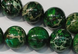 CDT958 15.5 inches 18mm round dyed aqua terra jasper beads