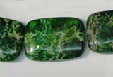 CDT975 15.5 inches 22*30mm rectangle dyed aqua terra jasper beads