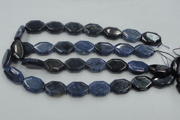 CDU06 15.5 inches 18*25mm octagonal natural blue dumortierite beads