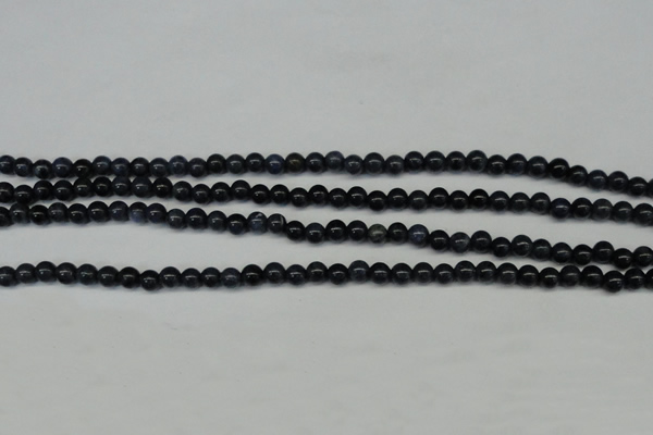 CDU100 15.5 inches 4mm round blue dumortierite beads wholesale