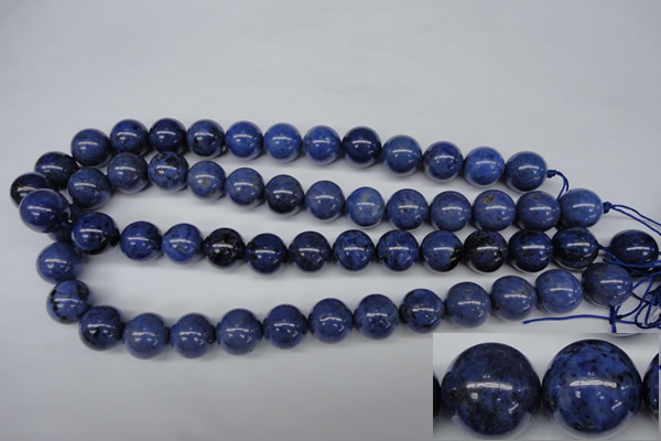 CDU105 15.5 inches 14mm round blue dumortierite beads wholesale