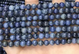 CDU351 15.5 inches 6mm round blue dumortierite beads wholesale
