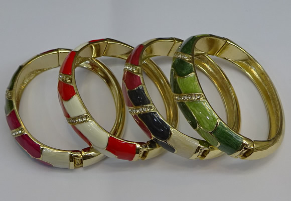 CEB122 16mm width gold plated alloy with enamel bangles wholesale