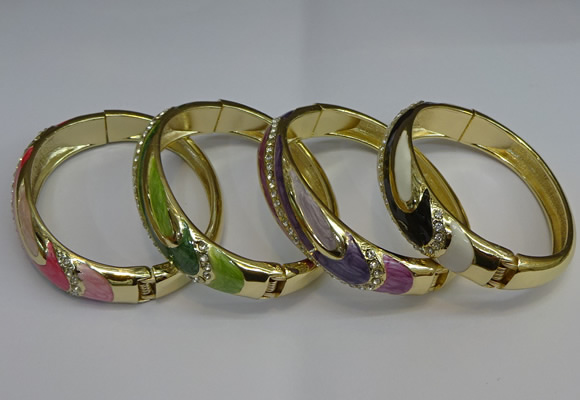 CEB124 16mm width gold plated alloy with enamel bangles wholesale