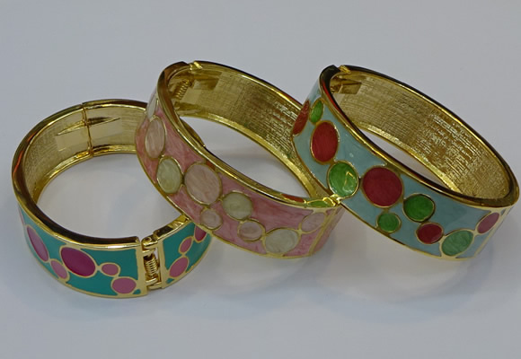 CEB146 19mm width gold plated alloy with enamel bangles wholesale