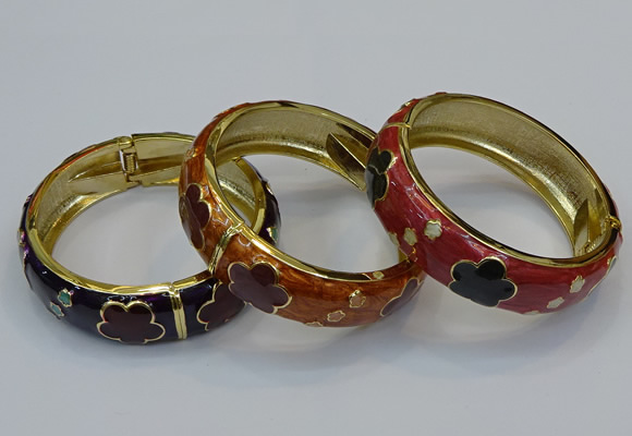 CEB161 18mm width gold plated alloy with enamel bangles wholesale