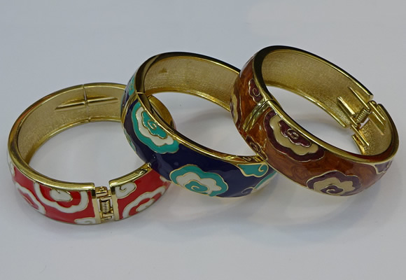 CEB162 20mm width gold plated alloy with enamel bangles wholesale