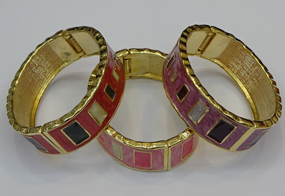 CEB166 20mm width gold plated alloy with enamel bangles wholesale