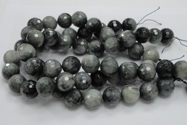CEE25 15.5 inches 20mm faceted round eagle eye jasper beads wholesale