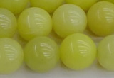 CEJ204 15.5 inches 12mm round lemon jade beads wholesale