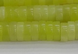 CEJ221 15.5 inches 3*8mm heishi lemon jade beads wholesale