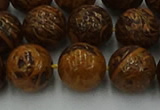 CEJ305 15.5 inches 14mm round elephant skin jasper beads wholesale