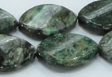 CEM29 15.5 inches 22*30mm twisted teardrop emerald gemstone beads