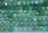 CEM75 15 inches 2mm faceted round emerald beads