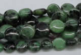 CEP10 15.5 inches 10mm flat round epidote gemstone beads