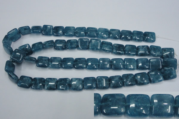 CEQ163 15.5 inches 14*14mm square blue sponge quartz beads