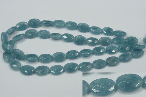 CEQ193 15.5 inches 13*18mm faceted oval blue sponge quartz beads