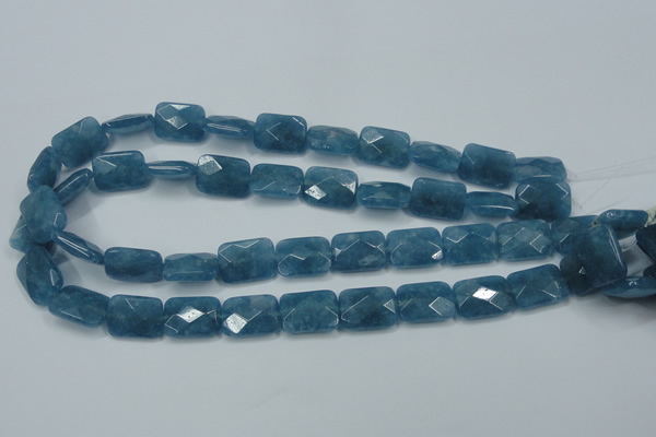 CEQ233 15.5 inches 13*18mm faceted rectangle blue sponge quartz beads