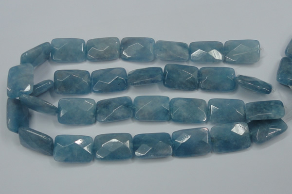 CEQ235 15.5 inches 18*25mm faceted rectangle blue sponge quartz beads