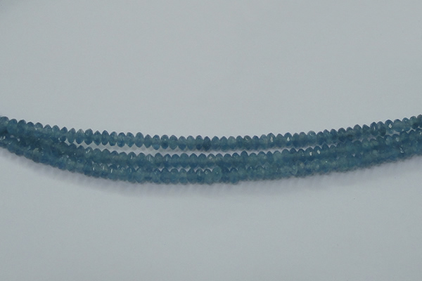 CEQ31 15.5 inches 2*4mm faceted rondelle blue sponge quartz beads