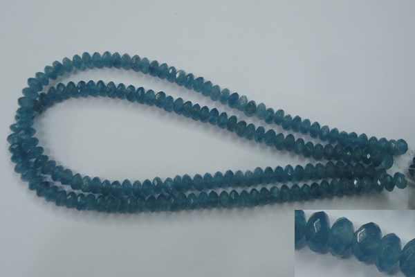 CEQ33 15.5 inches 5*8mm faceted rondelle blue sponge quartz beads