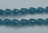 CEQ43 15.5 inches 7*9mm teardrop blue sponge quartz beads