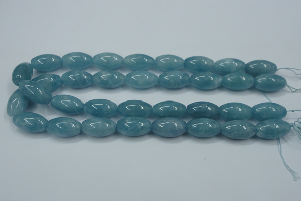 CEQ66 15.5 inches 13*23mm rice blue sponge quartz beads