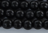 CEY03 15.5 inches 8mm round black ebony wood beads wholesale