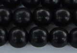 CEY06 15.5 inches 14mm round black ebony wood beads wholesale