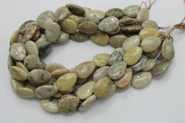 CFA15 15.5 inches 18*25mm flat teardrop chrysanthemum agate beads