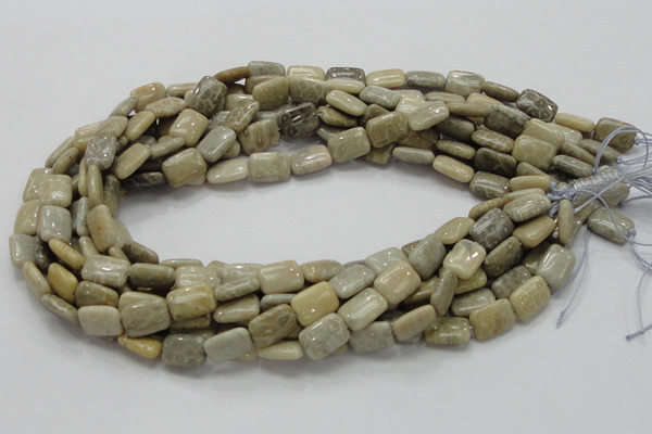 CFA17 15.5 inches 10*14mm rectangle chrysanthemum agate beads