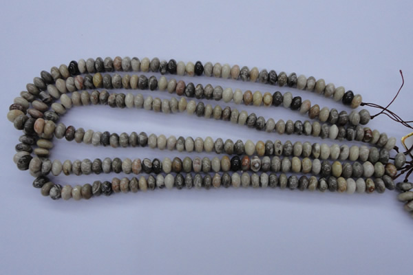 CFA201 15.5 inches 5*8mm rondelle chrysanthemum agate beads