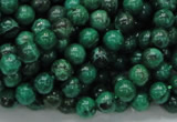 CFA66 15.5 inches 6mm round green chrysanthemum agate beads
