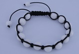 CFB505 10mm round candy jade beads adjustable bracelet wholesale