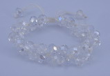 CFB580 8*10mm faceted rondelle crystal beads adjustable bracelet