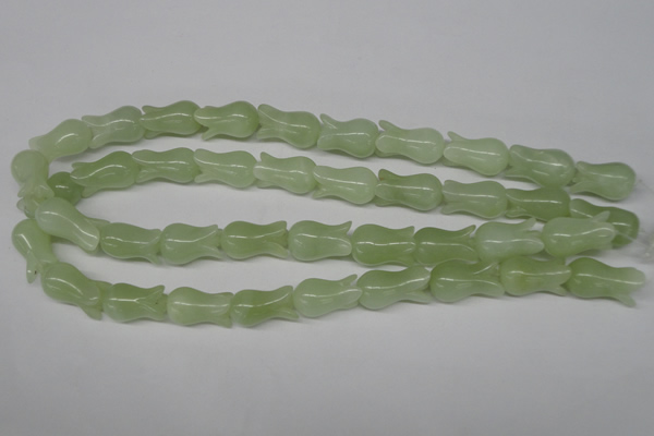 CFG239 15.5 inches 12*20mm carved flower New jade gemstone beads