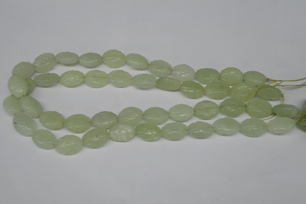 CFG245 15.5 inches 13*18mm carved oval New jade gemstone beads