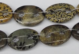 CFG297 15.5 inches 15*20mm carved oval artistic gemstone beads