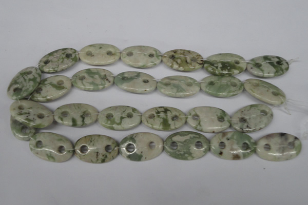 CFG306 15.5 inches 20*30mm carved oval peace stone beads