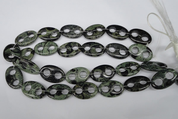 CFG311 15.5 inches 20*30mm carved oval kambaba jasper beads